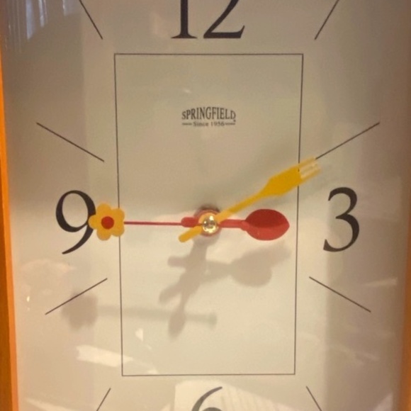 Vintage Wooden SPRINGFIELD Mantel Clock 90941 Fork Spoon Flower Hands - Picture 8 of 8